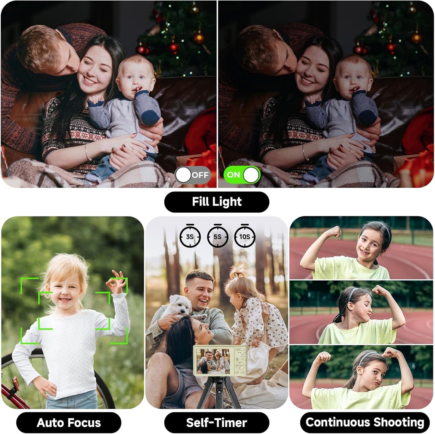 CEYE Digital Camera, FHD 4K 44MP Digital Camera